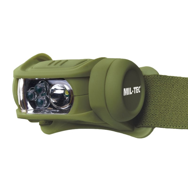 Налобний ліхтарик Mil-Tec LED 4 Color Olive - 65 люменів