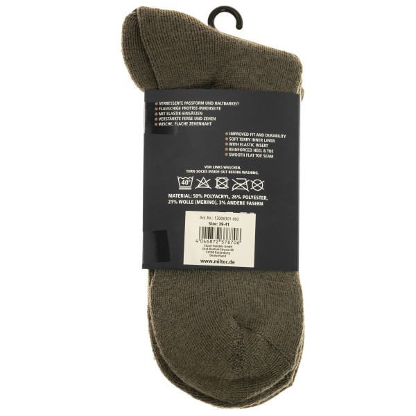 Шкарпетки Mil-Tec Merino - Olive - 1 пари