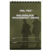 Водонепроникний блокнот Mil-Tec Olive – 100 x 150 мм