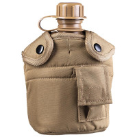 Фляга Mil-Tec US Plastic Canteen з чохлом і чашкою - Coyote